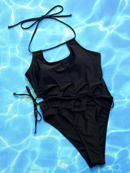 Sexy Swimwear Push Up One-Piece Swimsuit w/ Ties Monokini bikini Bathing Suit