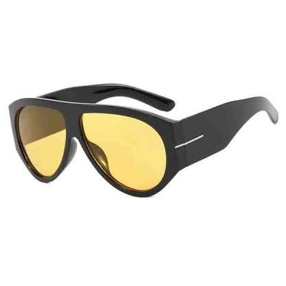 Y2K Women Men Vintage Fashion Designer Cat Eyes Oversized Sunglasses Glasses