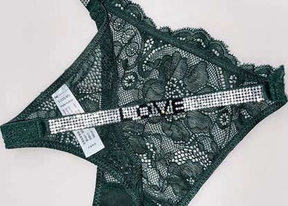Sexy Girls Women Seamless Underwear Rhinestone G-String Thong Low Rise Briefs Panties