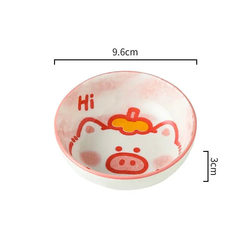 Small Animal Ceramic Butter Mustard Sushi Vinegar Soy Porcelain Dip Dishes Sauce Plates