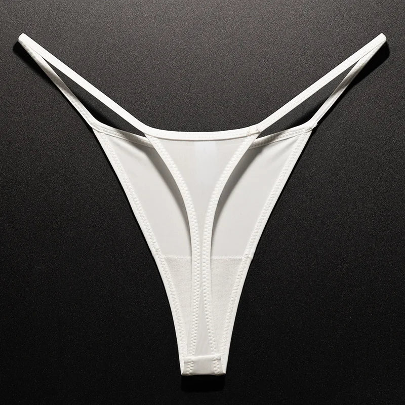 Women Low Waist G-String Leopard Briefs Thong Ice Slik T-back Underwear Seamless Panties