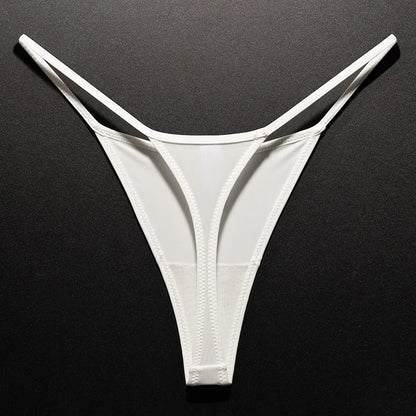 Women Low Waist G-String Leopard Briefs Thong Ice Slik T-back Underwear Seamless Panties