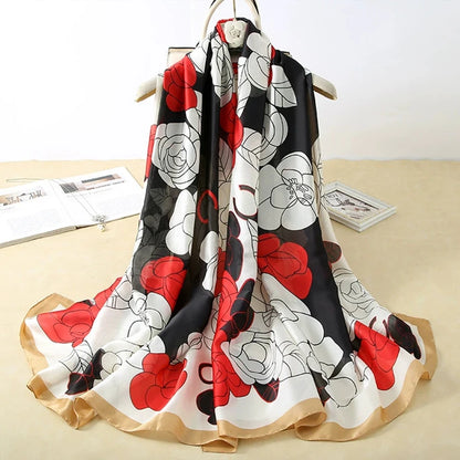 180X90cm Women Four Seasons Bandanna Designs Square Wrap Shawl Scarf Scarves kgL5