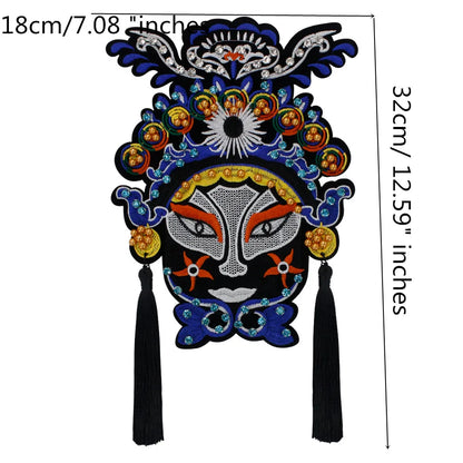 Embroidery Cartoon figure Opera characters embroidered applique Peking beaded Patches Patch by sewing