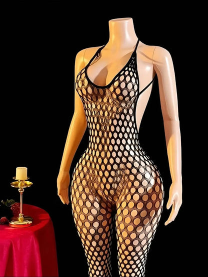 Sexy Transparent Bodystocking Open Crotch Erotic Fishnet Crotchless Bodysuits Lingerie
