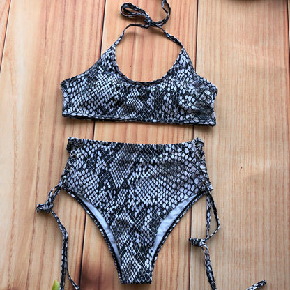 Women Swimsuit High Waist Bandage Sport Swimwear Bikini Push Up Beachwear Bathing Suit