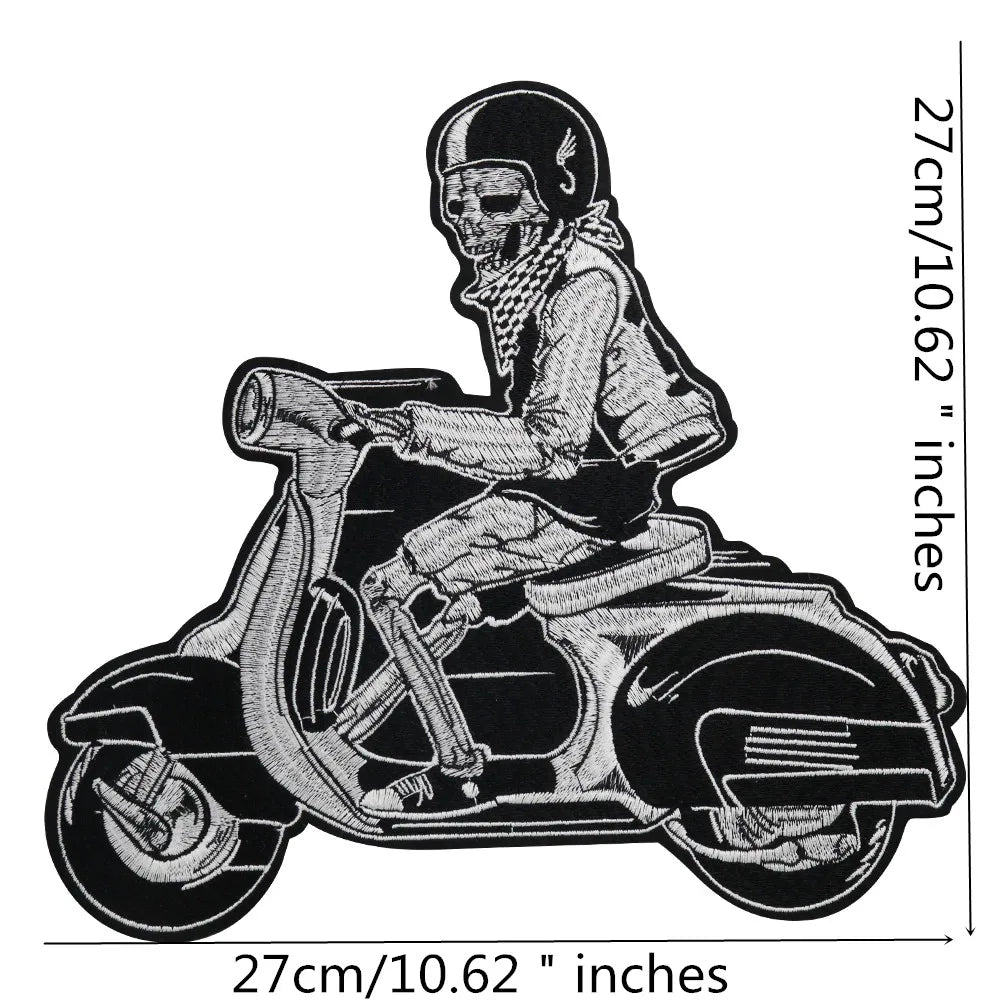 Independent Biker Rider Embroidery Patch Appliques Iron on Patches Badge Clothes Sewing