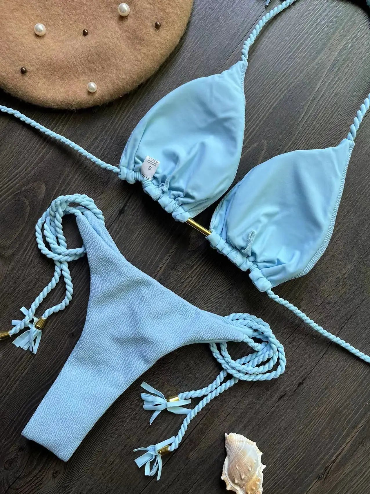 Sexy solid color women's bikini swimsuit two-piece beach Swimwear bikini suit