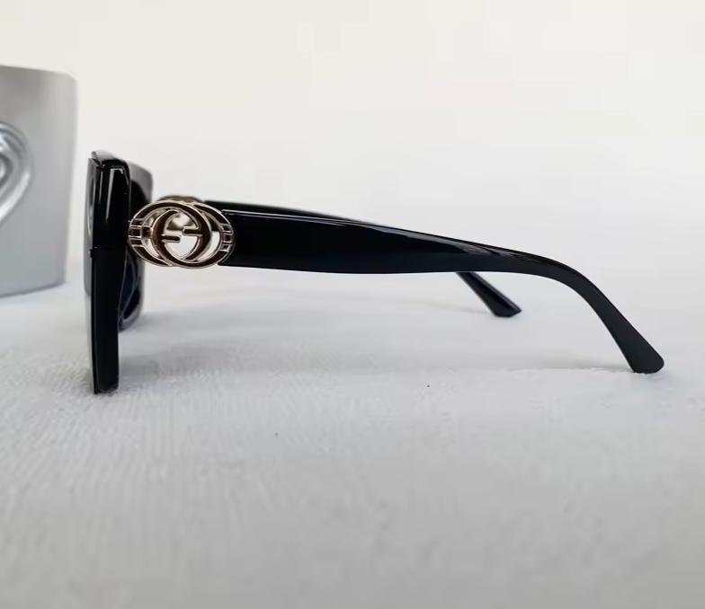 Men Women Glamour Designer Oversized Square Rimless Eyewear UV400 Sunglasses