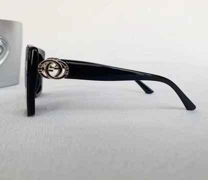 Men Women Glamour Designer Oversized Square Rimless Eyewear UV400 Sunglasses
