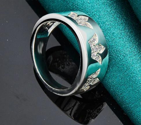 925 Sterling Silver Crown Zircon Women Man Wedding Engagement Party Fashion Charm Ring