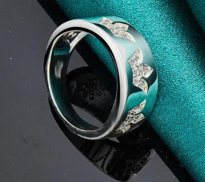 925 Sterling Silver Crown Zircon Women Man Wedding Engagement Party Fashion Charm Ring