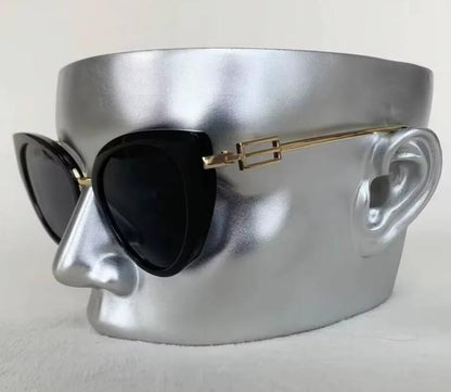 Oversized Cat Eye Women Designer Fashion Square Big Frame UV400 Sunglasses