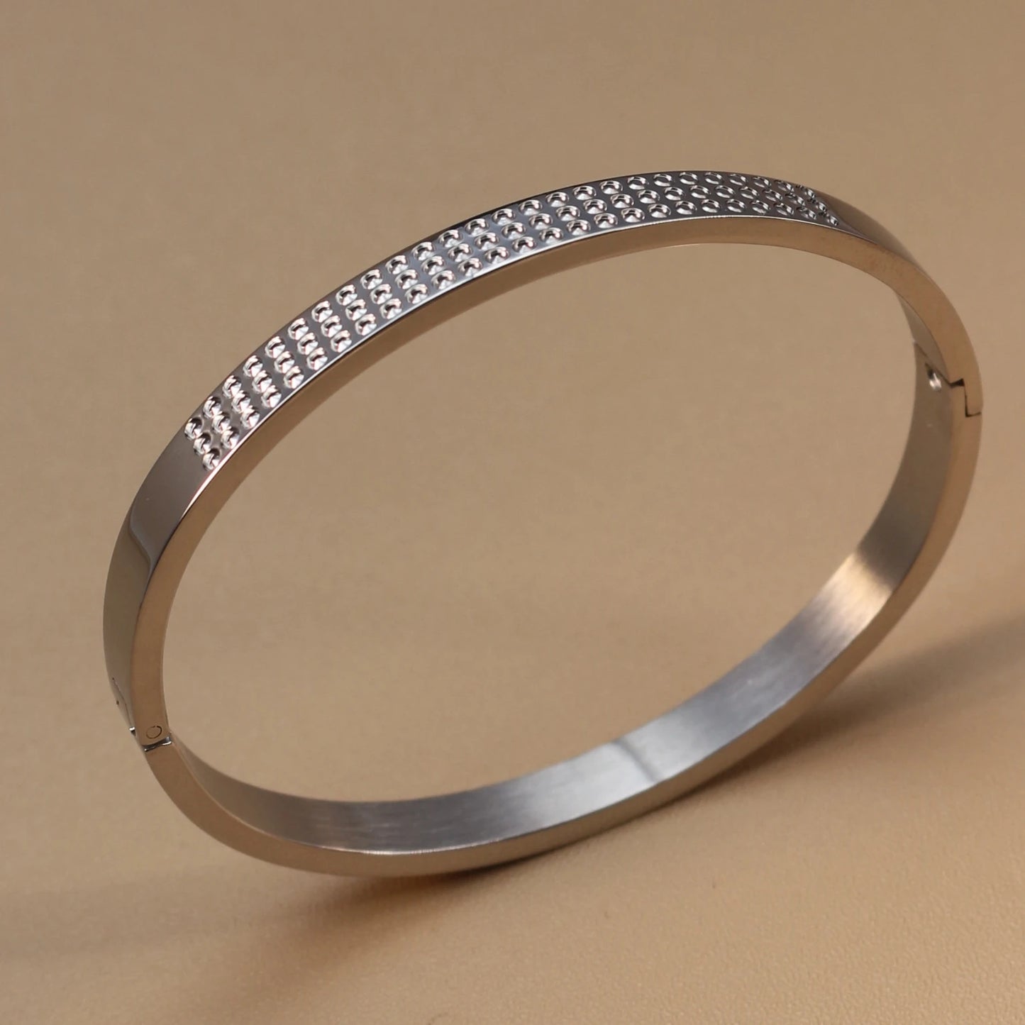 Stainless Steel 18K Gold Plated Zircon Women's Bracelet Bangles Gifts