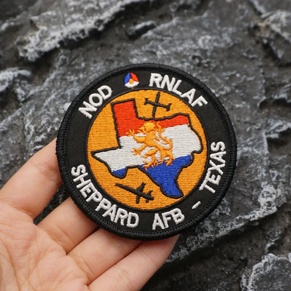 Euro-NATO Joint Jet Pilot Training Royal Netherlands Air Force Embroidered Patch Iron-On Sewing Clothes Patches Applique