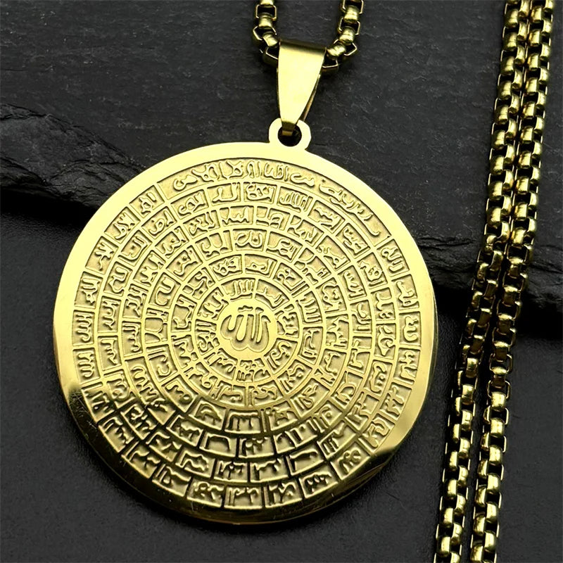 Women Men Stainless Steel Jewish Christianity Tetragrammaton Jehovah Yahweh Hebrew Alphabet Necklace