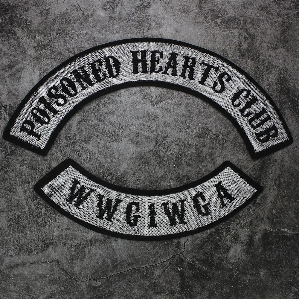 Embroidered Beauty Skull Poisoned Hearts Club Patch Appliques Iron on Patches Badge Clothes Sewing