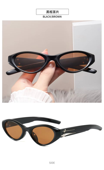 Women Y2k Cat Eye Designer Punk Eyeglasses Driving Eyewear Sunglasses