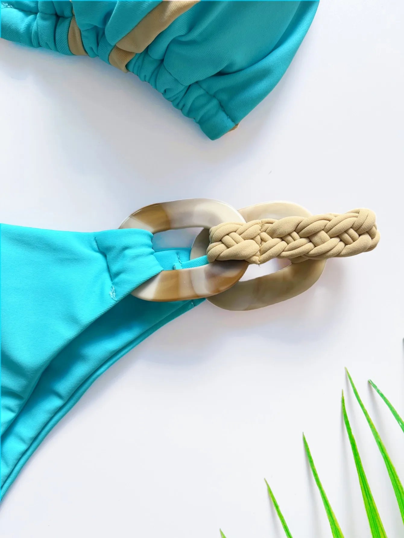 women Halter micro bikini ring Weave triangle swimsuit Brazilian bathing two pieces suit