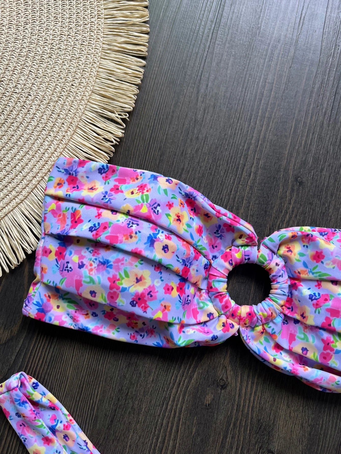 Sexy Colorful Floral Printed Bikini Swimsuit Two-pieces Bikini Bather Bathing Suit