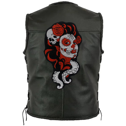 Punk Skull Embroidery Ghost Bride Stripe Badge Patch Iron on Patches Clothes DIY
