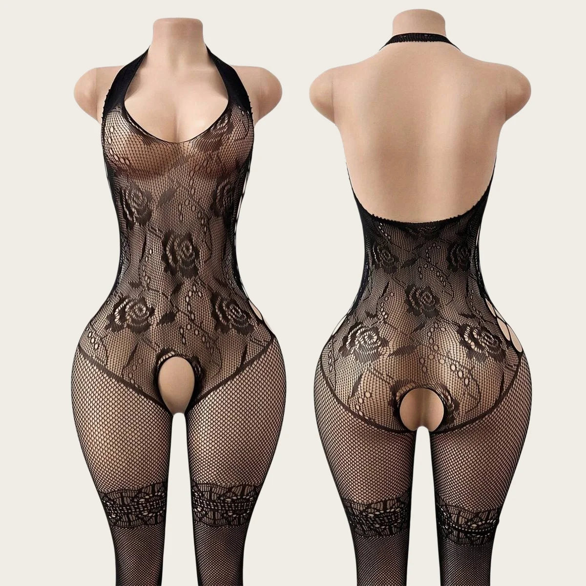 Sexy Open Crotch Women Fishnet Underwear Transparent Bodysuit Catsuit Cosplay Costumes Bodystockings