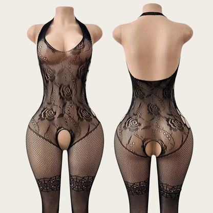 Sexy Open Crotch Bodystockings Fishnet Underwear Transparent Bodysuit Catsuit Cosplay Lingerie