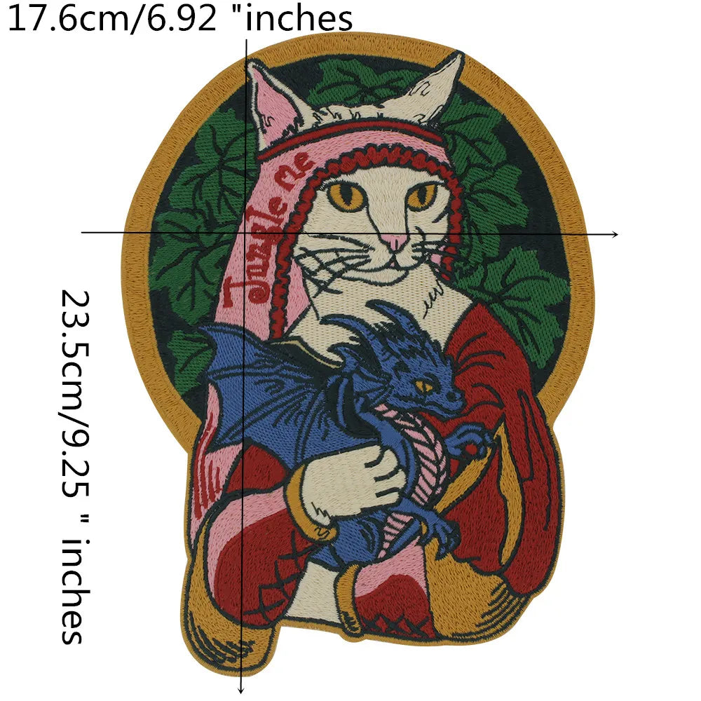 Embroidery Animal Hat Cat Sticker Patch Appliques Iron on Patches Badge Clothes Sewing