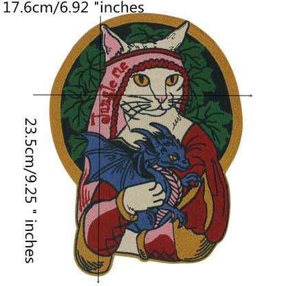Embroidery Animal Hat Cat Sticker Patch Appliques Iron on Patches Badge Clothes Sewing