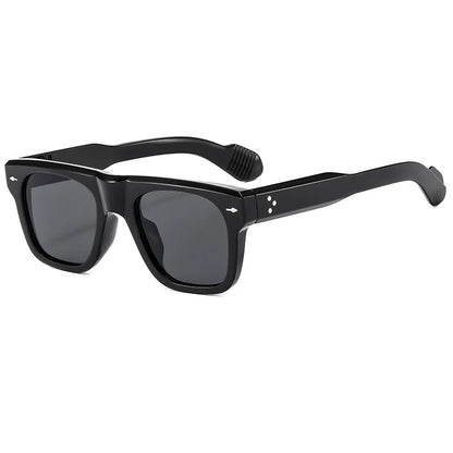 Women Men Vintage Rivets Punk Shades UV400 Square Sunglasses Glasses
