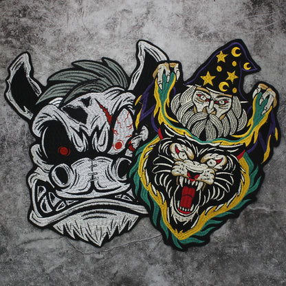 Male Wizard Beast Monster Fairytale Embroidery Patch Appliques Iron on Patches Badge Clothes Sewing