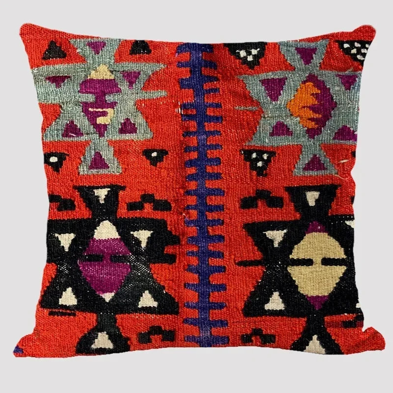 Luxury Plush Both Sides Print Bohemian Patterns Kilim Carpet Cushions Case Sofa Pillowcase Decor