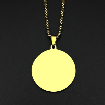 Women Men Stainless Steel Seal of Solomon Christian Amulet Seven Archangels Sigil Medal Angel Pendant Necklace