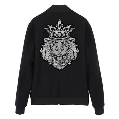 Embroidery Black White Crown Patch Appliques Iron on Patches Badge Clothes Sewing