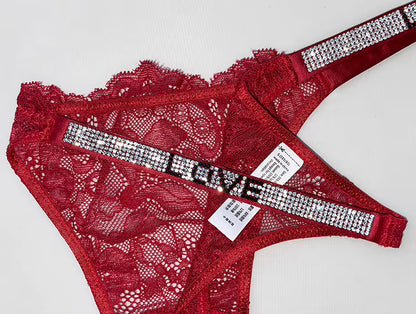 Sexy Girls Women Seamless Underwear Rhinestone G-String Thong Low Rise Briefs Panties
