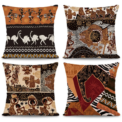 African Stylish Animal Print Throw Pillowcase Home Sofa Cushion Cover