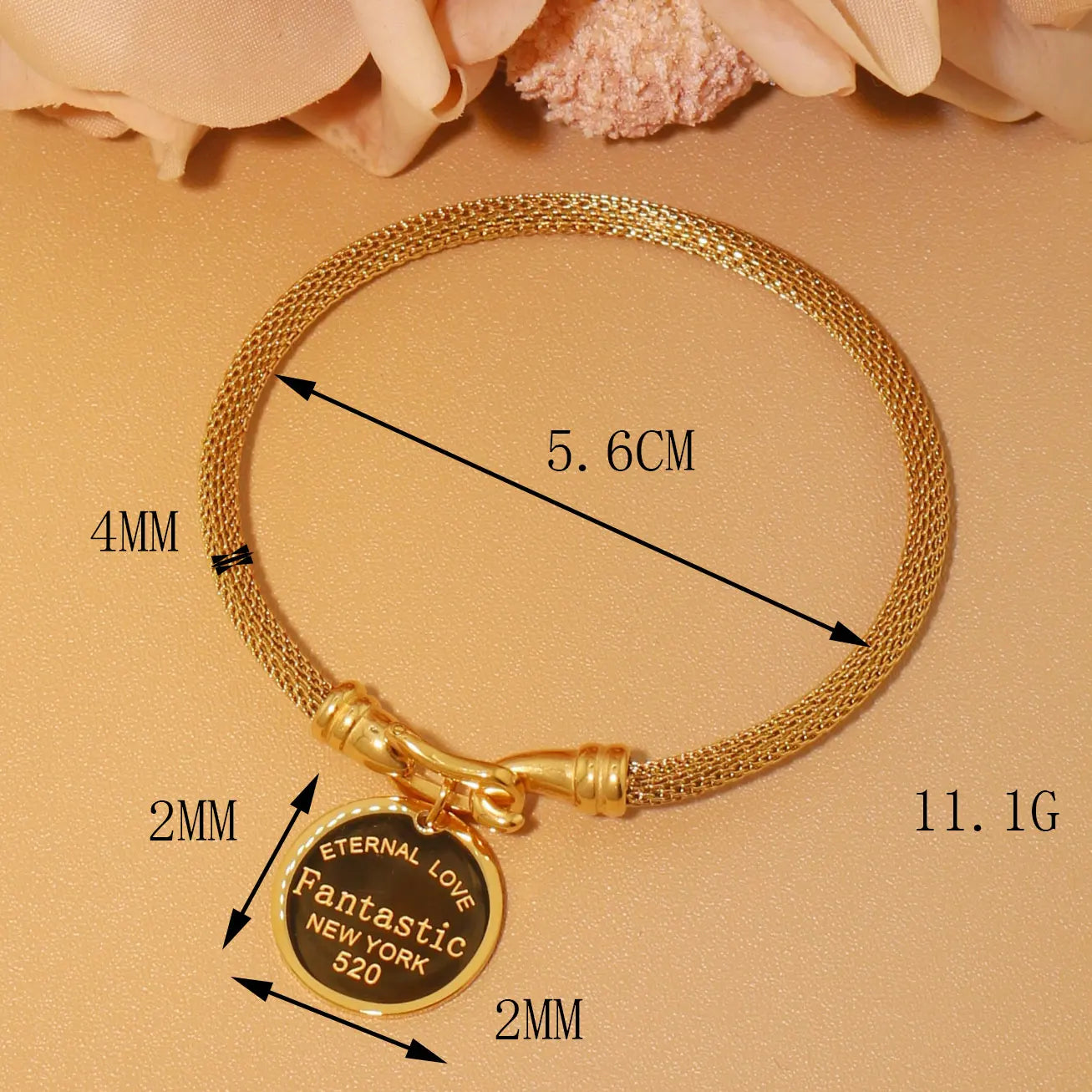 Stainless Steel 18K Gold Plated Bracelet Women's Fashion Jewelry Gift