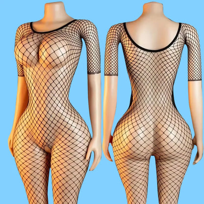 Sexy Erotic Open Crotch Hollow Pantyhose Fishnet High Stocking Crotchless Bodystockings Lingerie