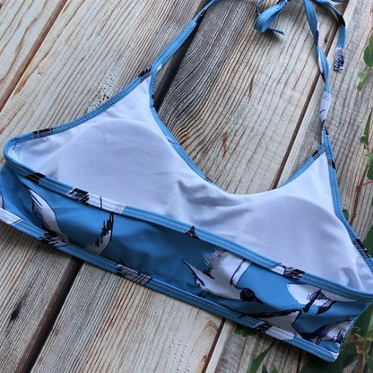 Women Swimsuit High Waist Bandage Sport Swimwear Bikini Push Up Beachwear Bathing Suit
