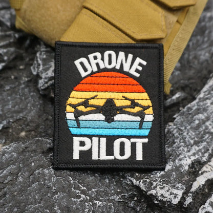 DRONE PILOT Embroidered Patch Iron-On Sewing Clothes Patches Applique