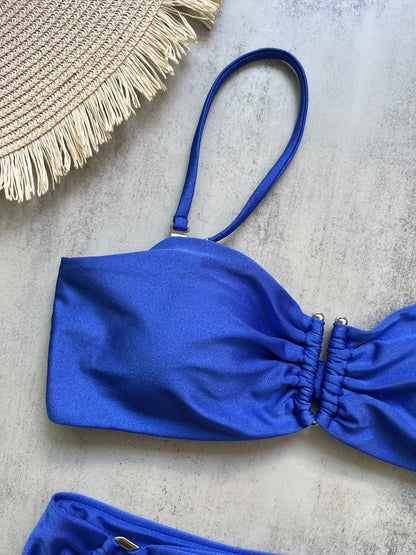 Sexy Push Up Swimwear Brazilian Bikini Thong Solid Beachwear Bathing Suits