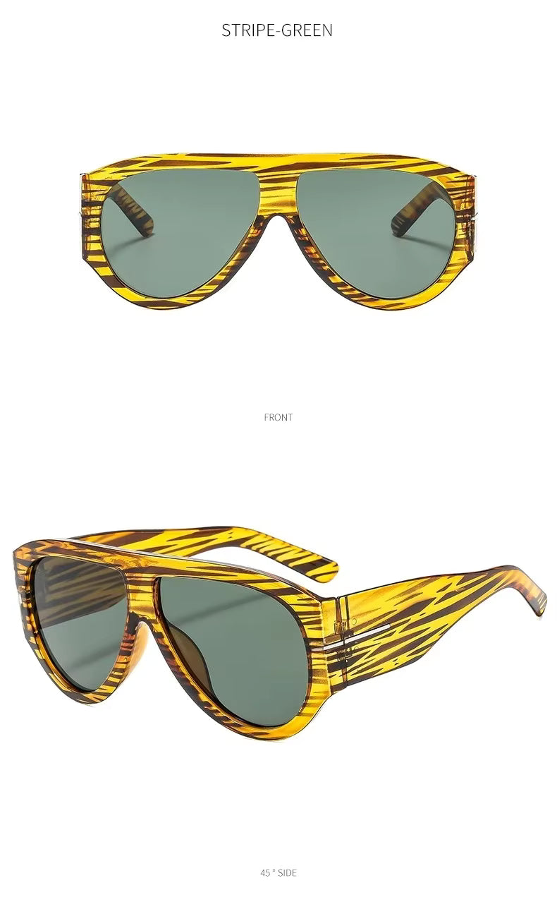 Y2K Women Men Vintage Fashion Designer Cat Eyes Oversized Sunglasses Glasses