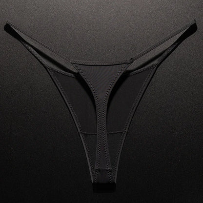 Women Low Waist G-String Leopard Briefs Thong Ice Slik T-back Underwear Seamless Panties