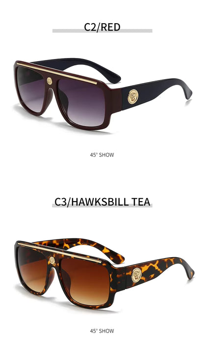 Women Designer Men Women Oversized Vintage Punk Shades Driving Glasses