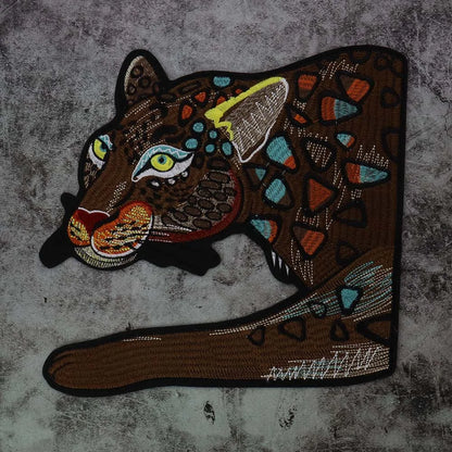 Embroidery Domineering Large Leopard patch Sew on Applique clothes DIY Craft