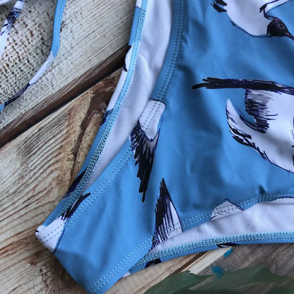 Women Swimsuit High Waist Bandage Sport Swimwear Bikini Push Up Beachwear Bathing Suit