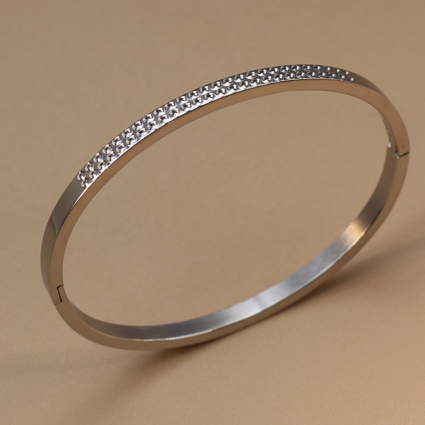 Stainless Steel 18K Gold Plated Zircon Women's Bracelet Bangles Gifts