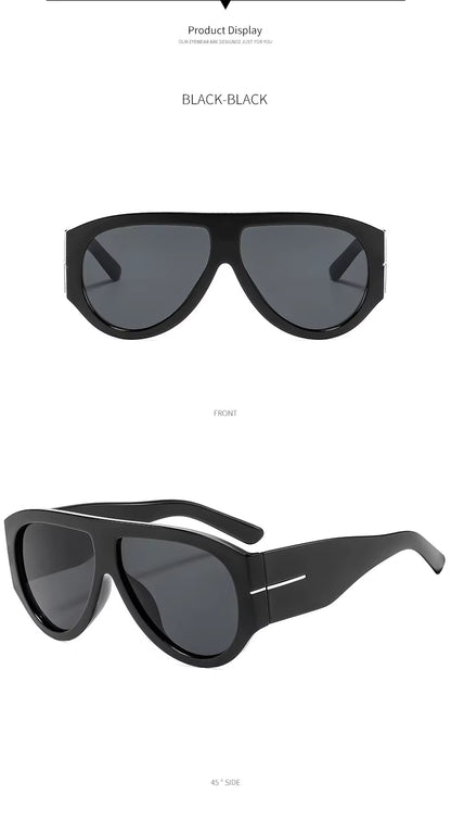 Y2K Women Men Vintage Fashion Designer Cat Eyes Oversized Sunglasses Glasses