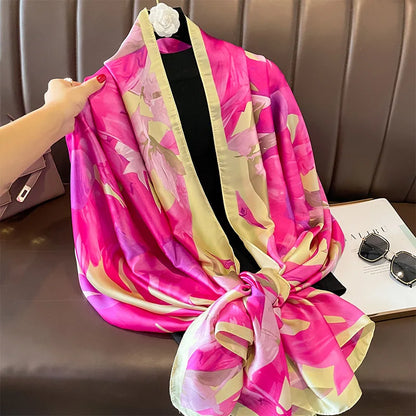 180X90cm Women Four Seasons Bandanna Designs Square Wrap Shawl Scarf Scarves fkg02