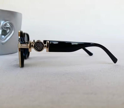 Women Fashion Designer Square American Glass Lens Pilot Sunglasses UV400 Eyewear
